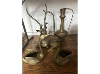 Lot Of Large Brass Decor