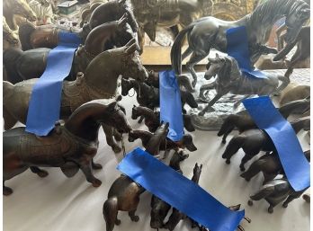 Collection Of Metal Horse Figures