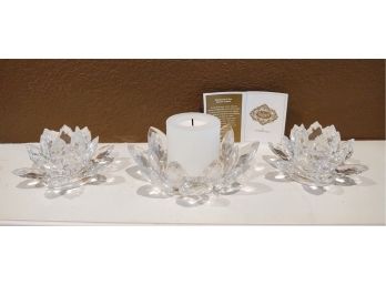 Crystal Lotus Candle Holders