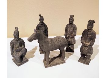 Chinese Stone Soldiers And Horse