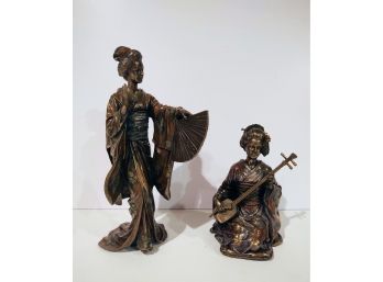 Brass Geisha Figures