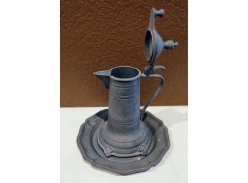 Vintage Pewter Pitcher W/Plater