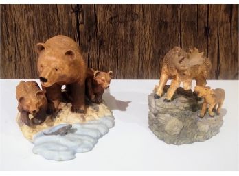 Bear And Moose Figurines