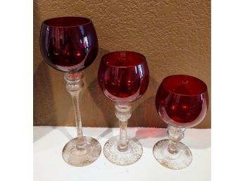 Hurricane Glass Candle Holders