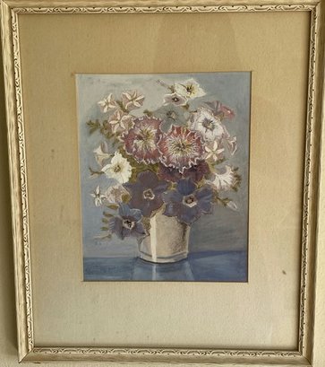 Yvonne Vienot Vase Of Flowers Oil Painting (15x18)