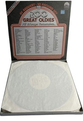 10 Vinyl Record Box Set Of 200 Great Oldies From Studio One Recordings And Tapes (Unused/Like New)