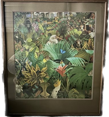 Jungle Picture, Framed, 39.5x34in.