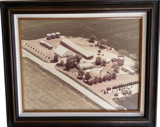 Vintage Aerial Photography Of Farm (26x22)