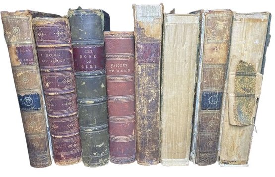 Collection Of Antique Books From The 1800s (Titles Pictured)- Some Books In Need Of Repair
