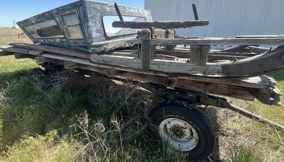 Wooden Flatbed Trailer, No Title, Must Haul. 17 X 7