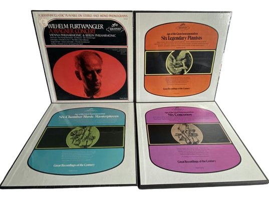Box Vinyl Sets (4) From Seraphim Great Recordings Of The Century (3 Boxes Are Unopened/11 Total Vinyl Records)