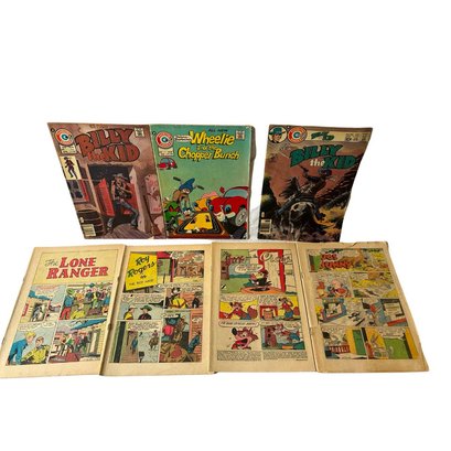 Vintage Lone Ranger, Roy Rogers, The Billy Kid, Wheelie And The Chopper Bunch Comics