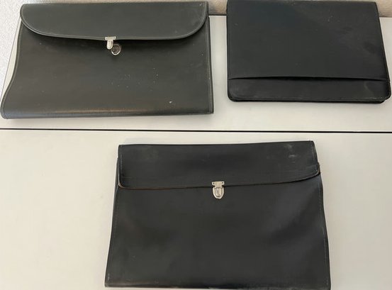 Vintage Black Leather Briefcase Collection (3)