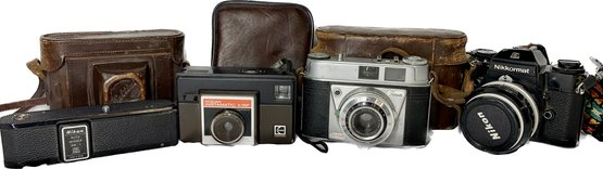 Nikon Nikkormat, Kodak Rednette Camera, Kodak Pocket Instamatic 10 Camera, And More Cameras