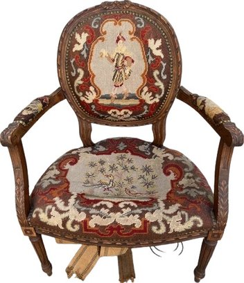 Antique Louis XVI-Style Armchair - 20Lx25Wx35H