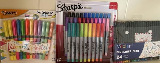 Sharpie, Vitoler Fineliner Pens, Vibrant Pastel
