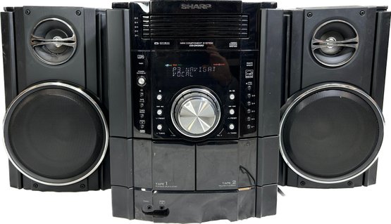 Sharp Mini Component System CD-DK890 (12x11x13)& 2 Speakers(8x8x13)
