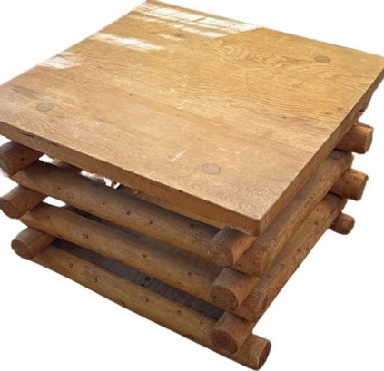 Sturdy Wood End Table, 24x24x16High