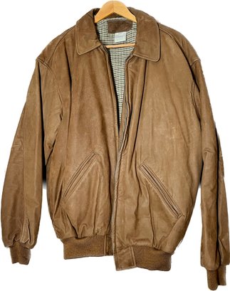 Mens Size Tall Large LL Bean Leather Jacket