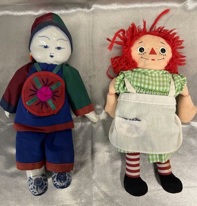 Japanese Porcelain Doll & Knickerbocker Doll