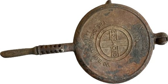 Antique Waffle Cast Iron Pan