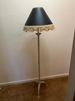 Lamp With Victorian Style Lamp Shade 55'H . Turns On .