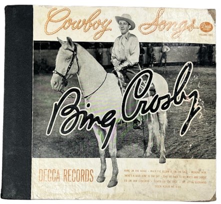 Vintage Cowboy Songs Bing Crosby Vinyl Records And Roy Rogers, Decca Records