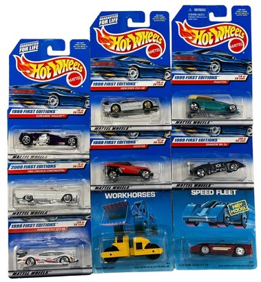 Collection Of Hotwheels: 1999 And 2000 First Editions, Jeepster, Lincoln Continental  More