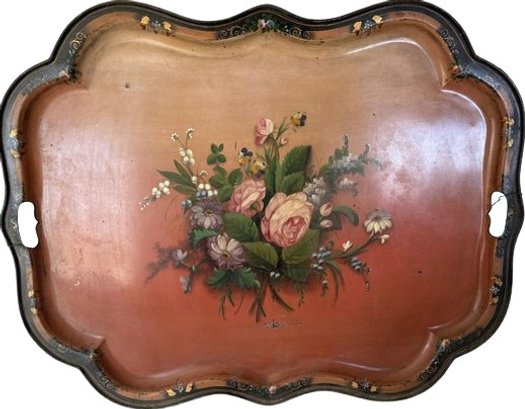 Large Floral Hanging Tray, 31x24'