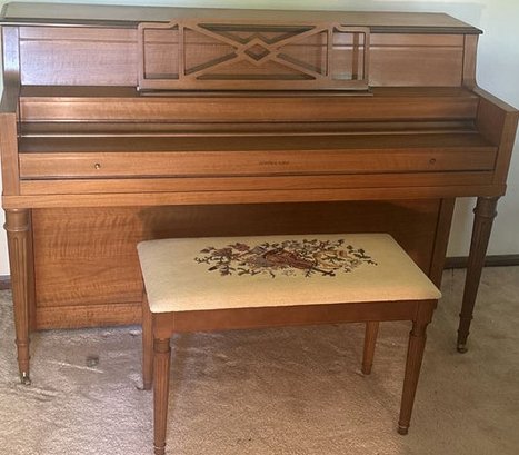Fayette & Cable Upright Piano With Piano Bench (59W 41T 23.5D)