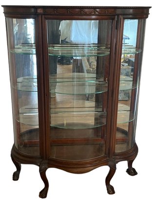 Ornate Rounded Glass Hutch (50.5W 68.5T 17.5D)