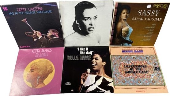 Vinyl Records (6) Including: Etta James, Herbie Mann, Dizzy