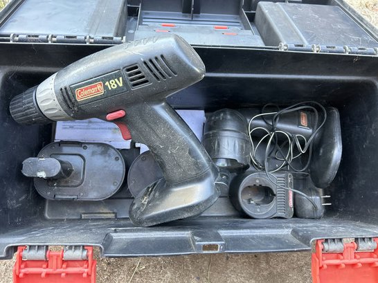 Coleman 18V With Battery Charger And Various Pieces 10' Tall X 19' Wide