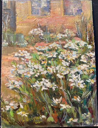 Oil Painting On Canvas Board Signed By Artist Lorie Nielsen-9.5x13