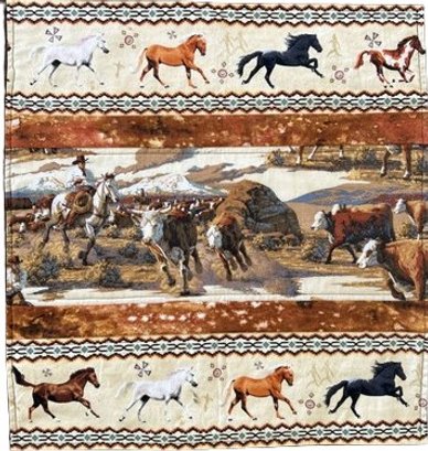Quilted Western Scene 24'x 24'