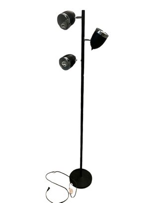 Retro Floor Lamp With Chrome Accents 65H