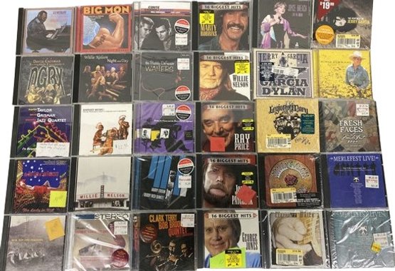Collection Of CDs (145) Including Willie Nelson, Stan Getz, Ella Fitzgerald And More! Dozens Unopened!