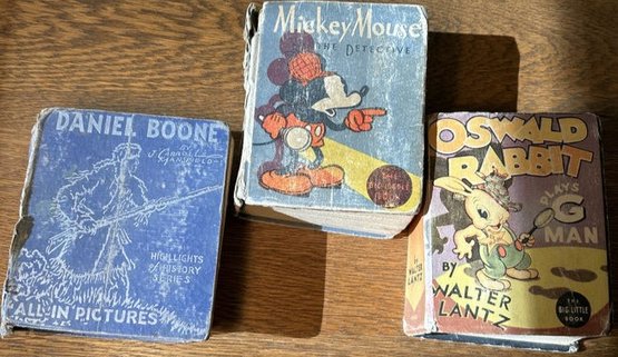 Oswald Rabbit, Mickey Mouse, Daniel Boone Little Books