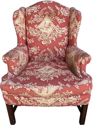 Printed Wingback Chair - 33Wx33Lx44H