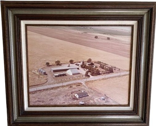 Vintage Aerial Photography Of Farm (28x24)
