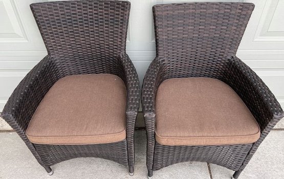 Outdoor Patio Wicker Armchair Set : Brand New- 25Lx25Wx35H
