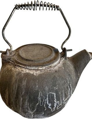 Vintage Cast Iron Tea Kettle 10' Tall