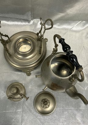 Brass Vintage Tilting Teapot - 15'H