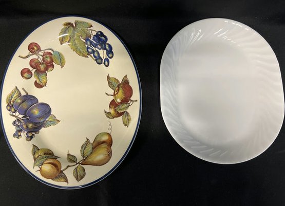 Ceramic Serving Platter Set (2)