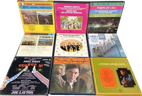 (9) Stereo Tape Lot, The Romeros, Bohemian Carnival, Grofe Gershwin, George M And Many More