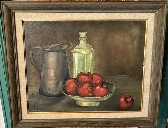 Acrylic Painting Signed By Artist Edith Rusheon-25x21