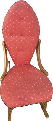 Antique Rocking Chair With Small Hearts All Over!