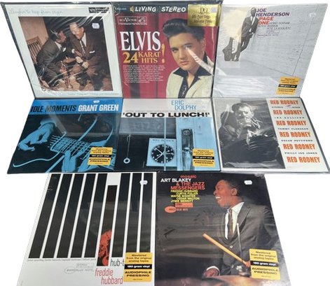 (8) Unopened Vinyl Records- Elvis Presley, Lester Young, Joe Henderson, Red Rodney