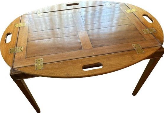 Removable Wood Tray Top Table, 28x19x19H