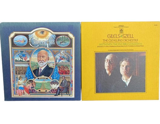 Box Vinyl Sets (2) From Charles Ives 100th Anniversary And Giels & Shell